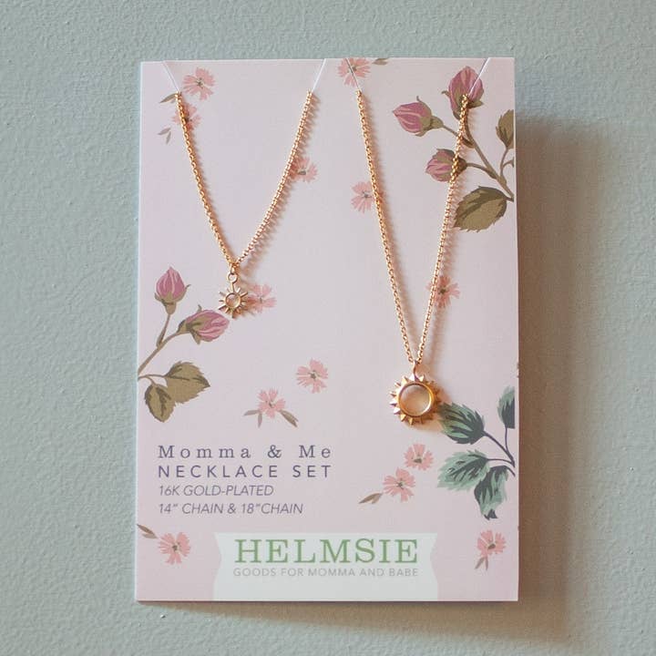 Helmsie - Wholesale Jewelry Set - Momma + Me Sunshine Necklace Set0