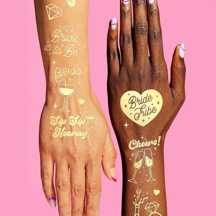 xo, Fetti - Wholesale Temporary Tattoo - Bachelorette Party Temporary Tattoos, Bridal Shower Decor