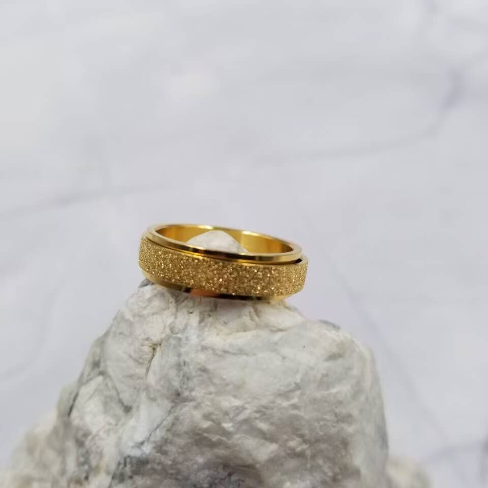 The Pretty Jewellery - Wholesale Band/Stacked Ring - Stainless Steel Anxiety Spinner Rings - Sizes 6 - 133