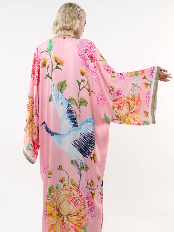The Legend of the Crane Maxi Kimono / Topper for wholesale on Faire