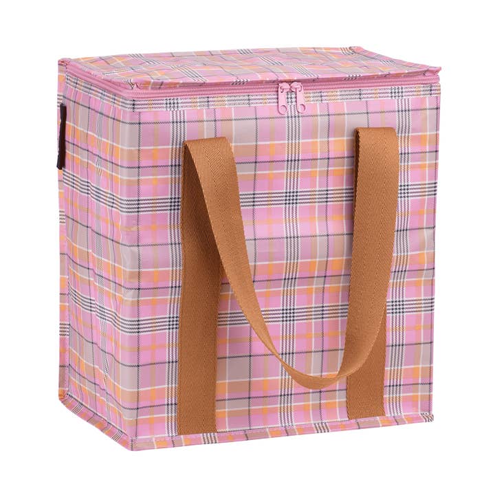 Cooler Bag Pink Blanket Check for wholesale by Kollab