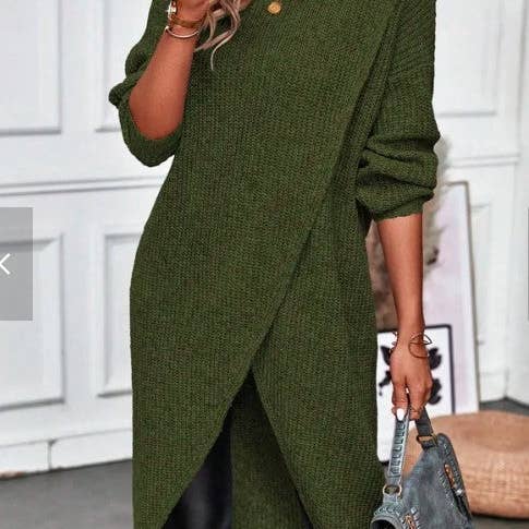 Masyal - Wholesale Dress - Women's - Women's Autumn Knitted Long Loose Suspender Dress