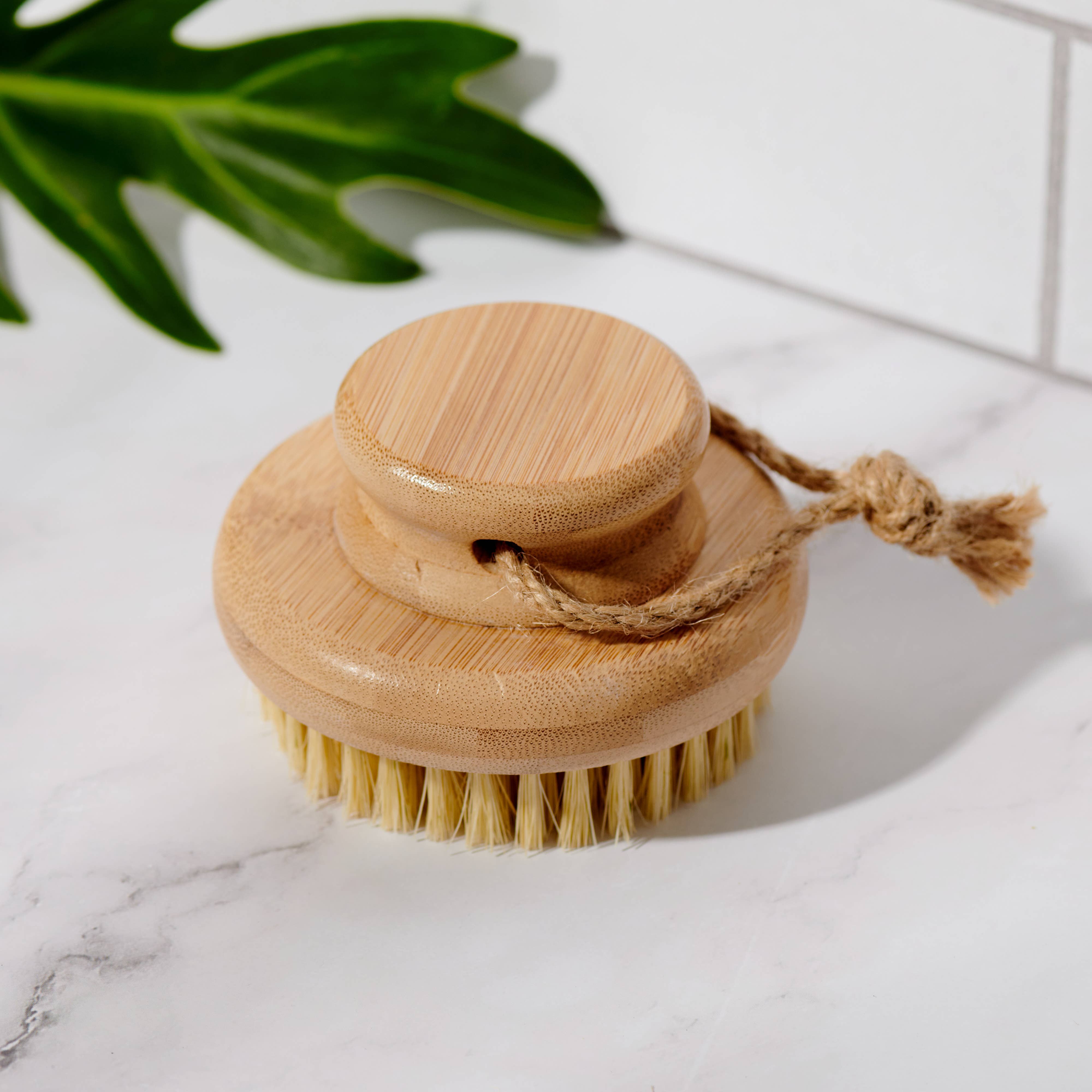 Desesh - Wholesale Body Brush - Bamboo Dry Body Brush with Short Handle (Plastic Free)2