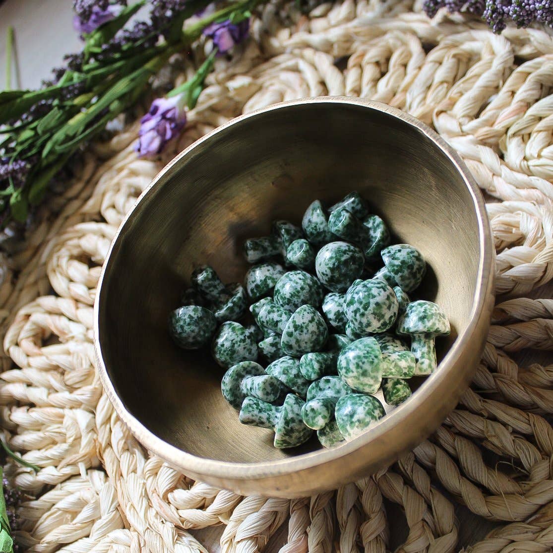 Pebble House - Wholesale Spiritual Stone/Crystal - Tree Agate Mini Mushroom (Crystals & Stones)1