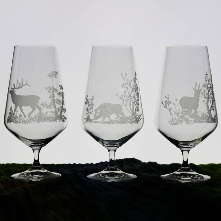 Körner-Körner GbR – Engroshandel Ølglas/krus – Ølglas med stammehjort | jagtmotiv | ølglas med gravering