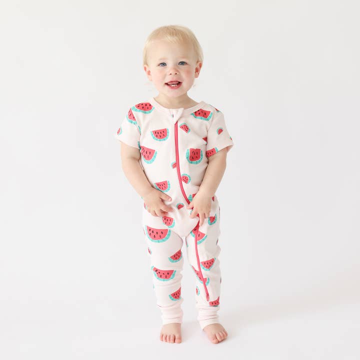 Parade Organics - Wholesale Jumpsuit - Baby - Signature Print '2-Way' Zip Romper - Short Sleeve9