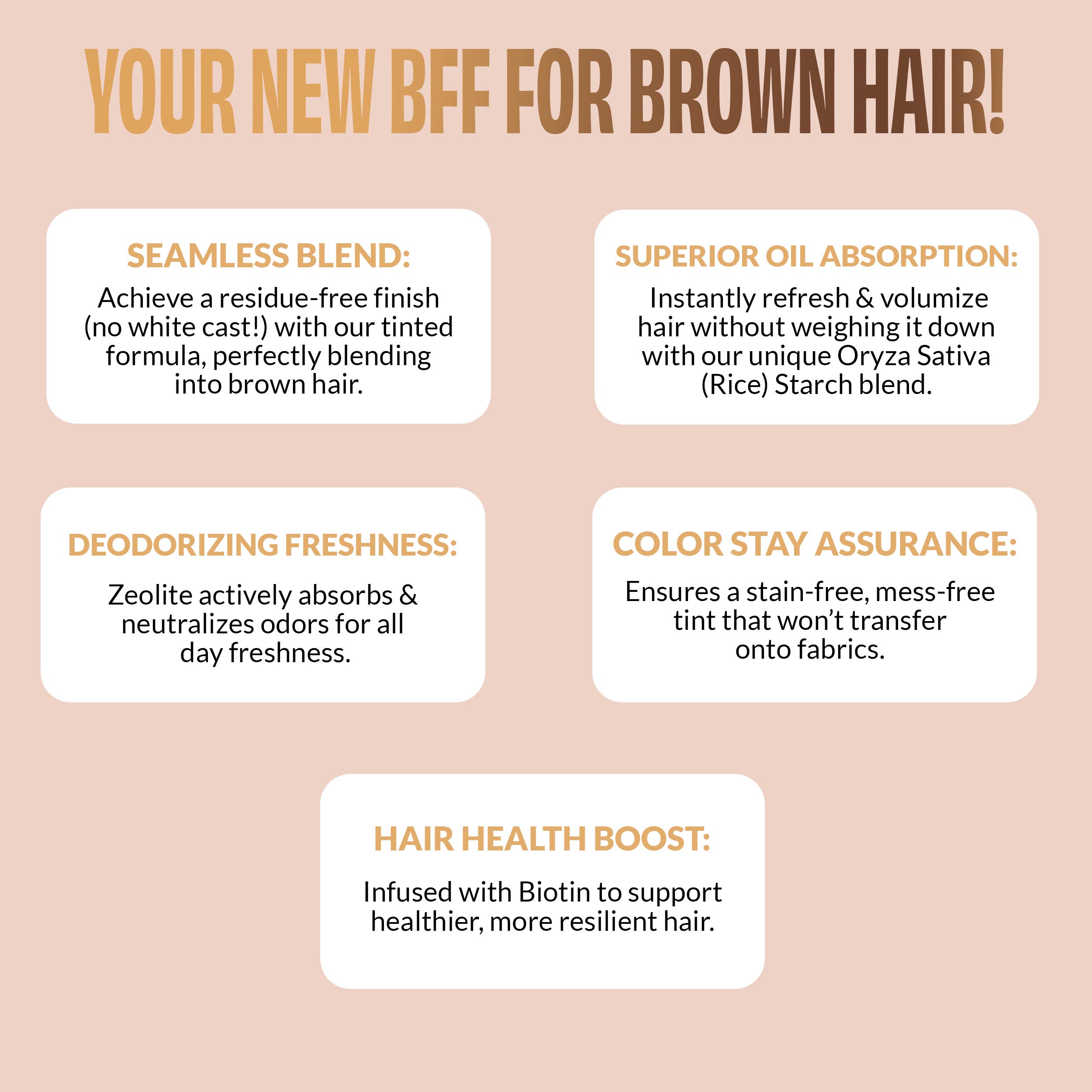 Foxybae Hair - Wholesale Dry Shampoo - Brunette Breeze Dry Shampoo + Biotin2