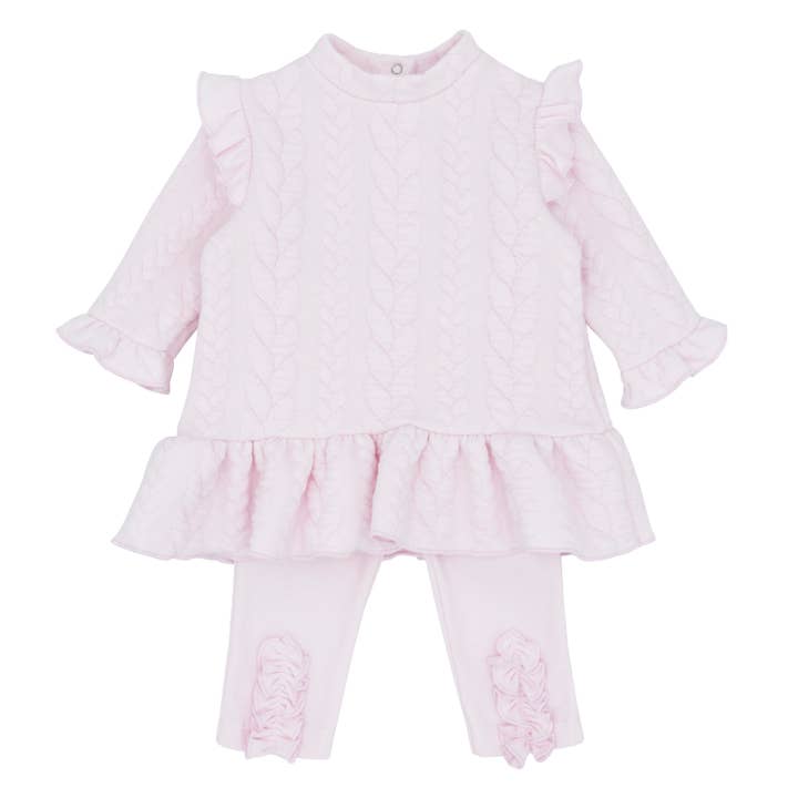 DELFT Pige Pink Tunika og Leggings Sæt for engroshandel hos Blues Baby