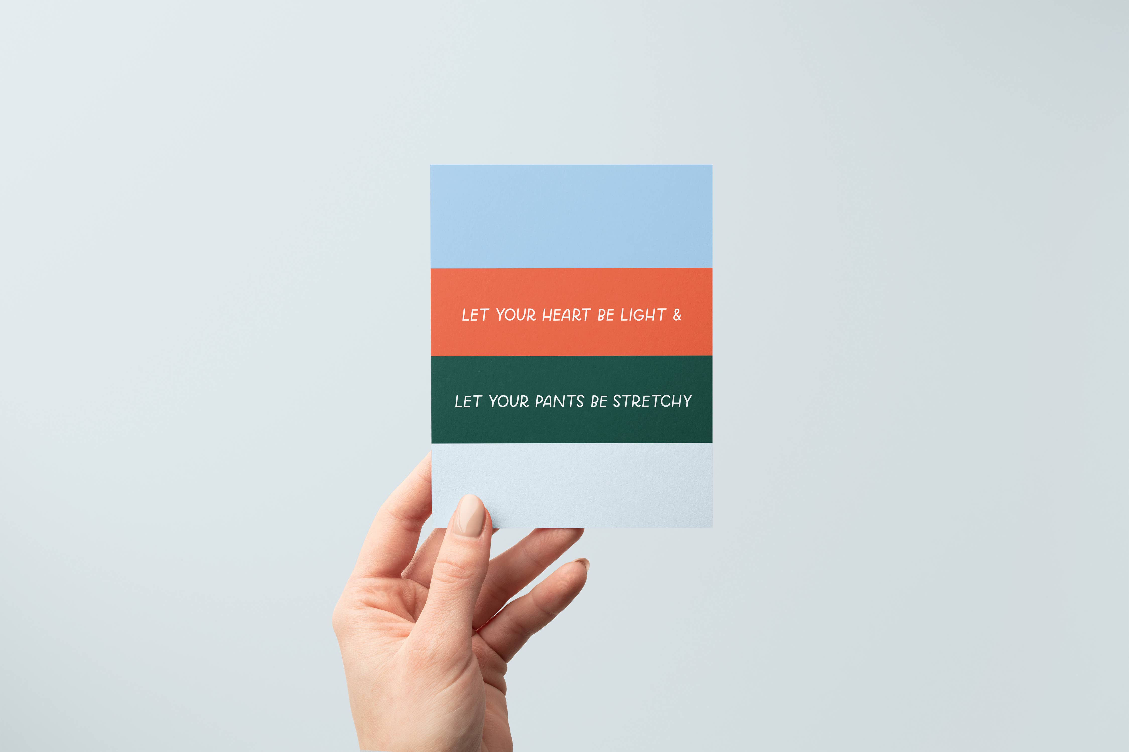 Just Follow Your Art - Wholesale Christmas Card - Heart Light, Pants Stretchy Card | Funny Holiday Cards2