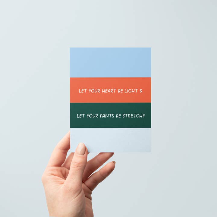 Just Follow Your Art - Wholesale Christmas Card - Heart Light, Pants Stretchy Card | Funny Holiday Cards2
