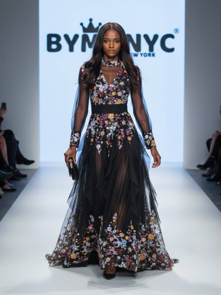 Long Black Evening Dress SOHO: Prêt-à-Porter Line BYMANYC ® New York for wholesale by BYMANYC NEW YORK