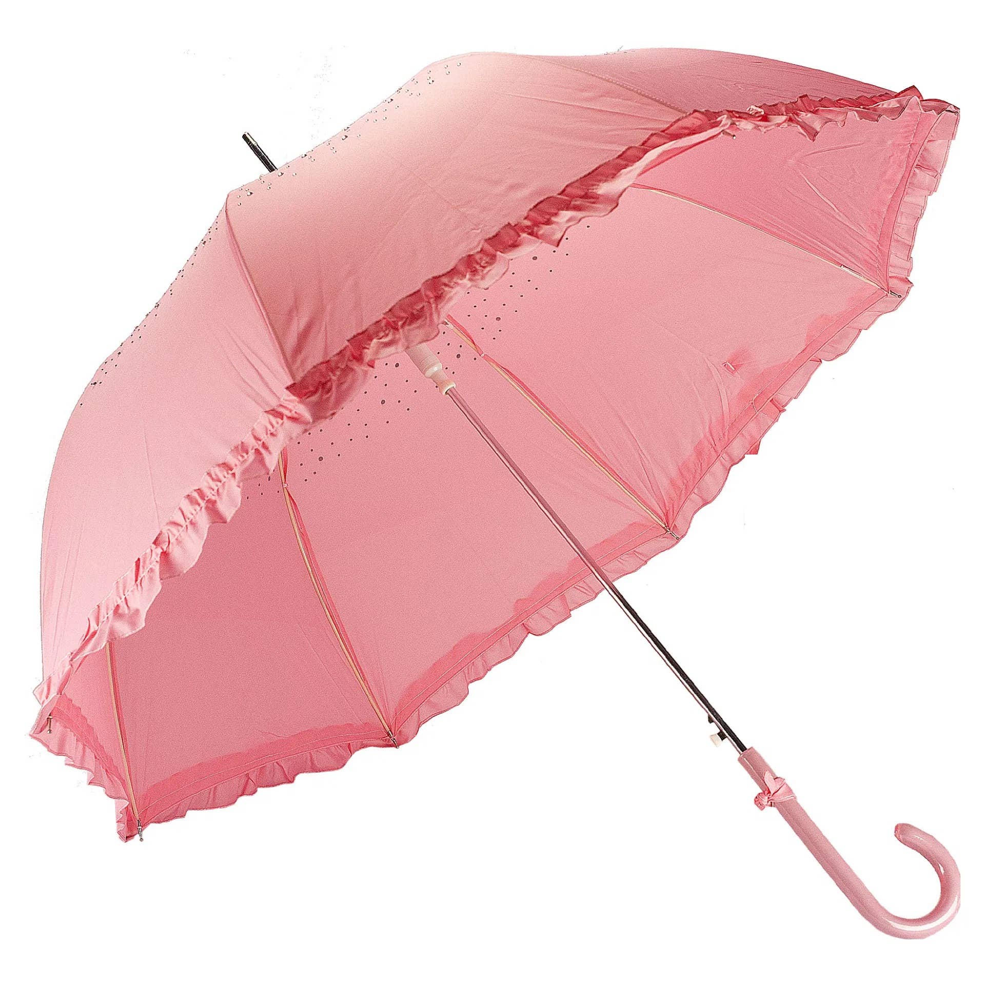 Superbia – Großhandel Regenschirm – Damen – Superbia Langschirm mit funkelnden Diamanten und Rüschen für Party und Events2