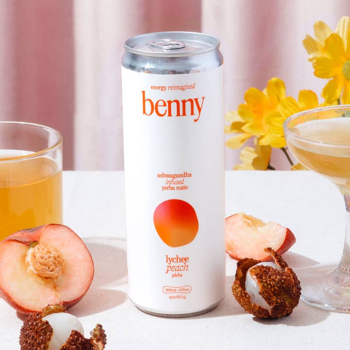 Benny - Wholesale Non-Alcoholic Aperitif/Mocktail - Peach Lychee Yerba Mate Energy Drink
