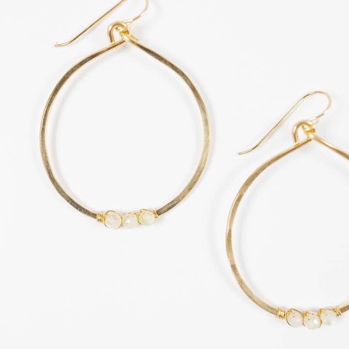 Mira Kauai - Vendita all'ingrosso Orecchini pendenti - Orecchini grandi a cerchio con pietre1