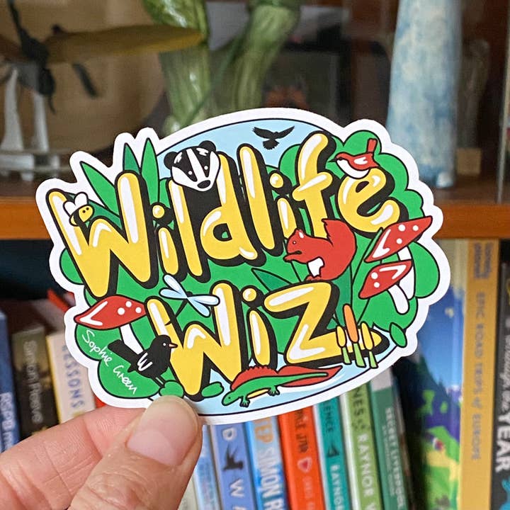 Wildlife Wiz Nature Animals Vinyl Sticker for wholesale by Sophie Green Artist