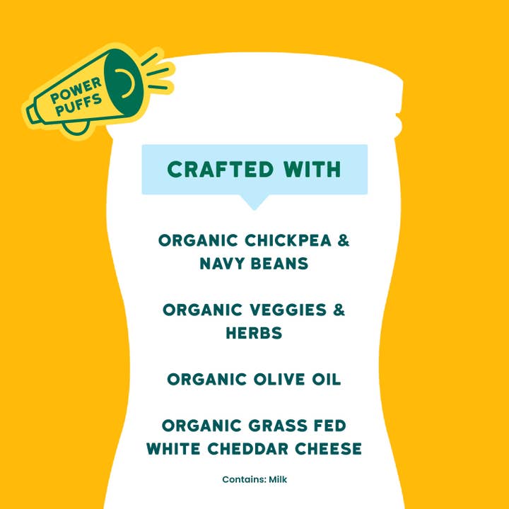 Serenity Kids - Wholesale Puffed Snack - Cheddar & Cauliflower Spinach Organic Grain Free Puffs (6 Cans)1