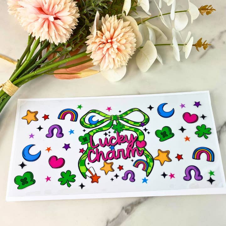 Lucky Charm | 16 oz Envoltura UV DTF para venta al por mayor de HKS Custom Designs