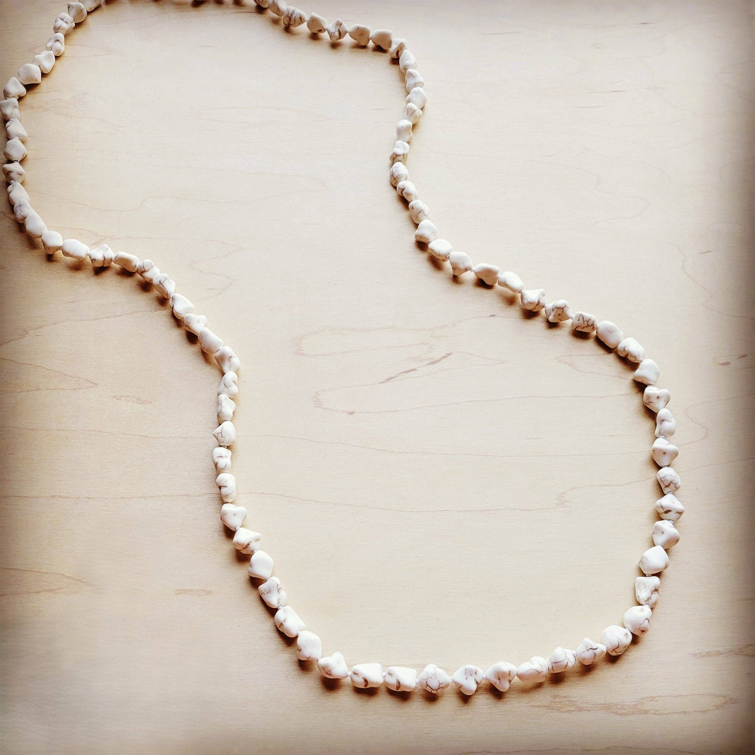 The Jewelry Junkie - Vendita all'ingrosso Collane di perline/perle - Collana a strati con perline boho in turchese bianco 254q4