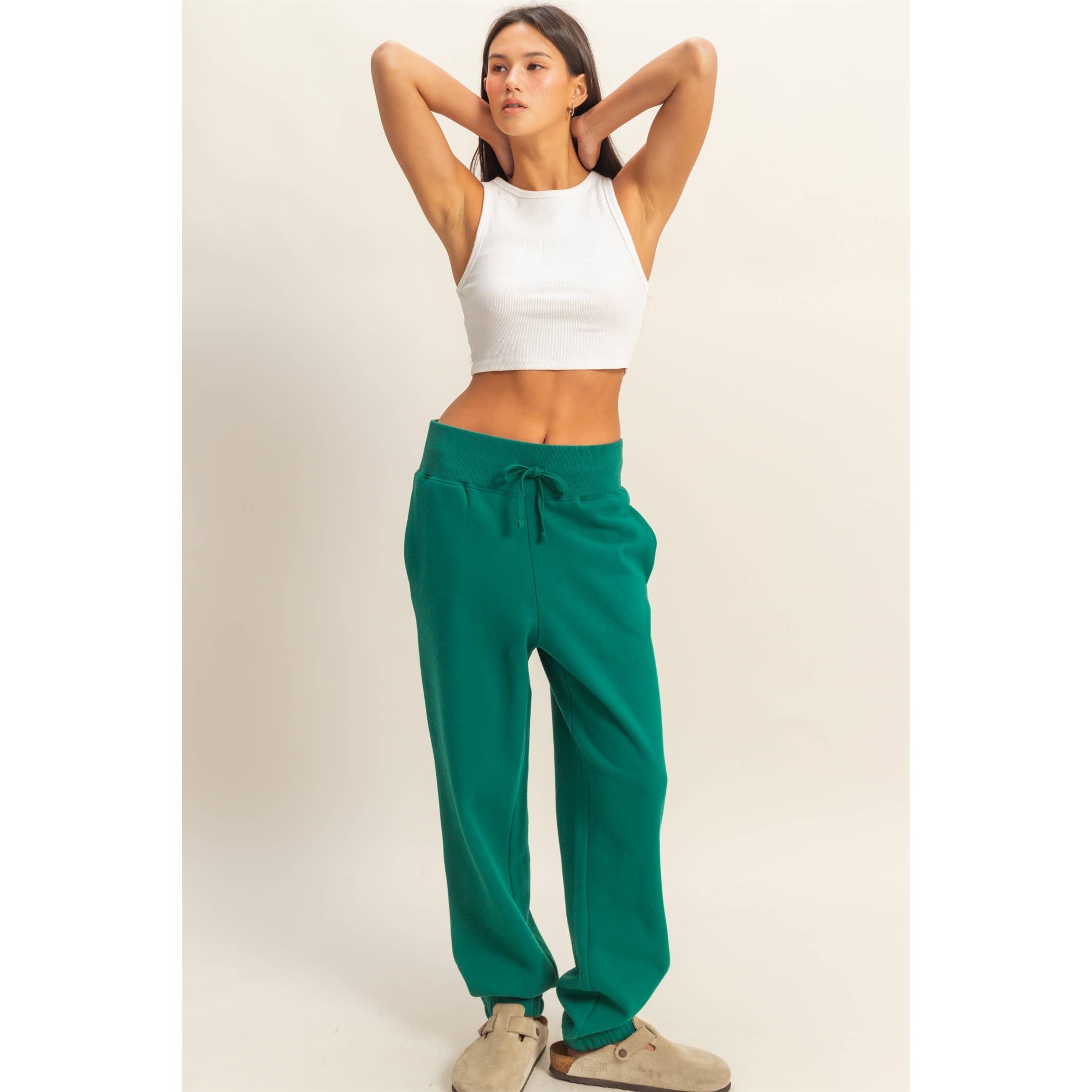 Double Zero - Vente Pantalon – femme - Pantalon de jogging taille haute5