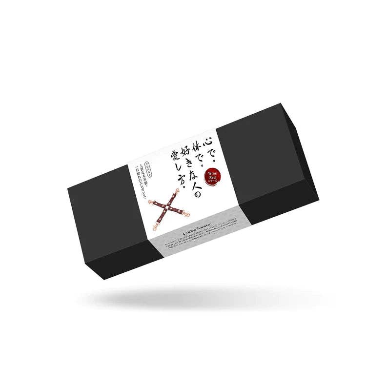 Liebe Seele - Wholesale Sex Toy - Wine Red -  4-Way Leather Hogtie with Clips2