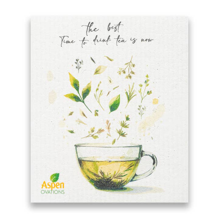 Herbal Tea Bliss - Porta serenità con lo strofinaccio svedese ECO per la vendita all'ingrosso da parte di AspenOvations