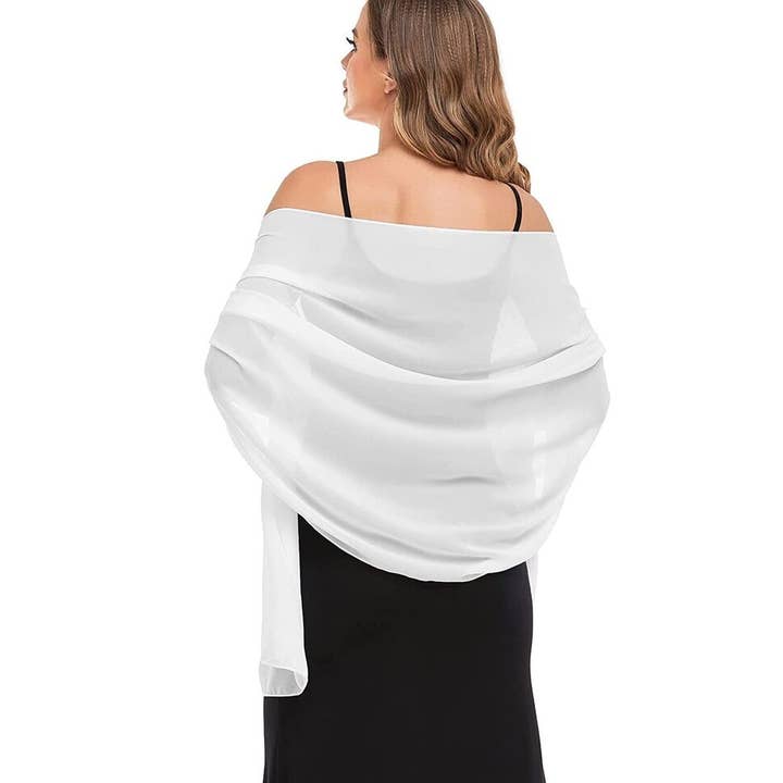SERENITA – Großhandel Schultertuch – Damen – Weiche, durchsichtige Schals aus Chiffon für Hochzeitsabende