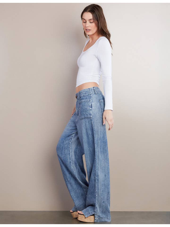 Vintage Denim Hang-Loose Pants for wholesale on Faire