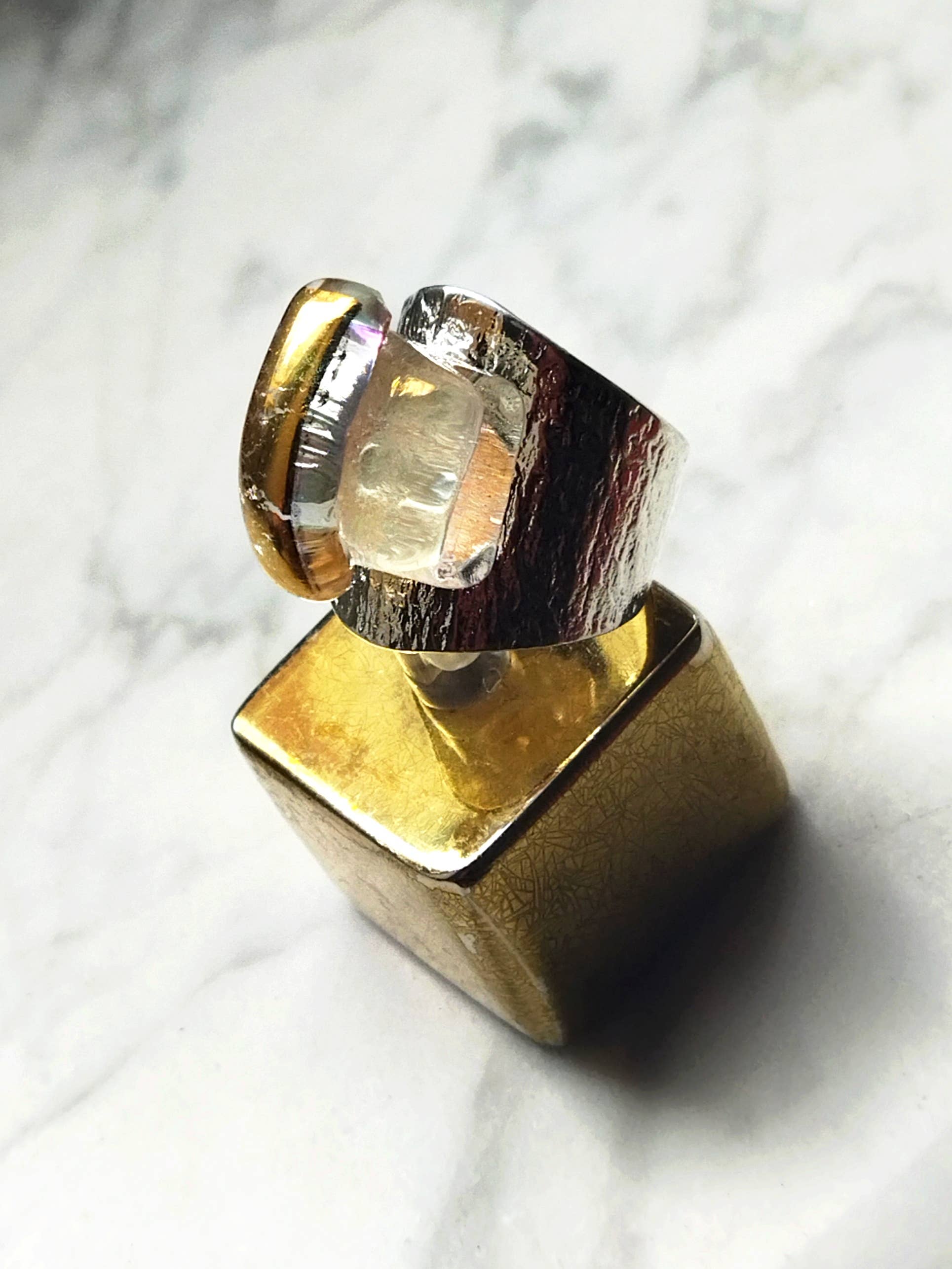 Rachel Ortiz – wholesale Cocktail/statement ring – Perla ALMA ring - Moonstone1