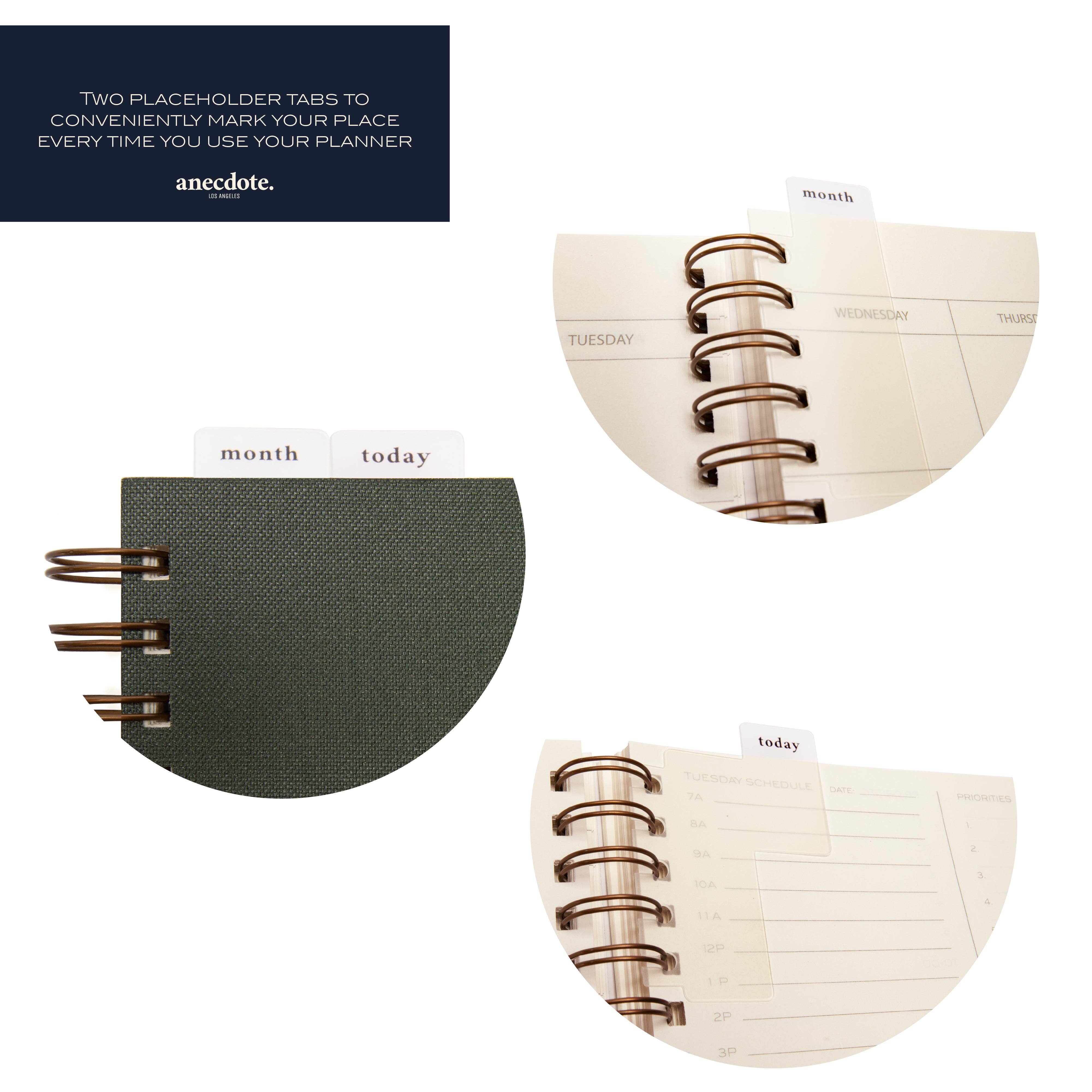 Anecdote Goods - Venta al por mayor Agendas - El Planificador Anual - Encuadernado en Espiral de Latón con Cubierta de Buckram4