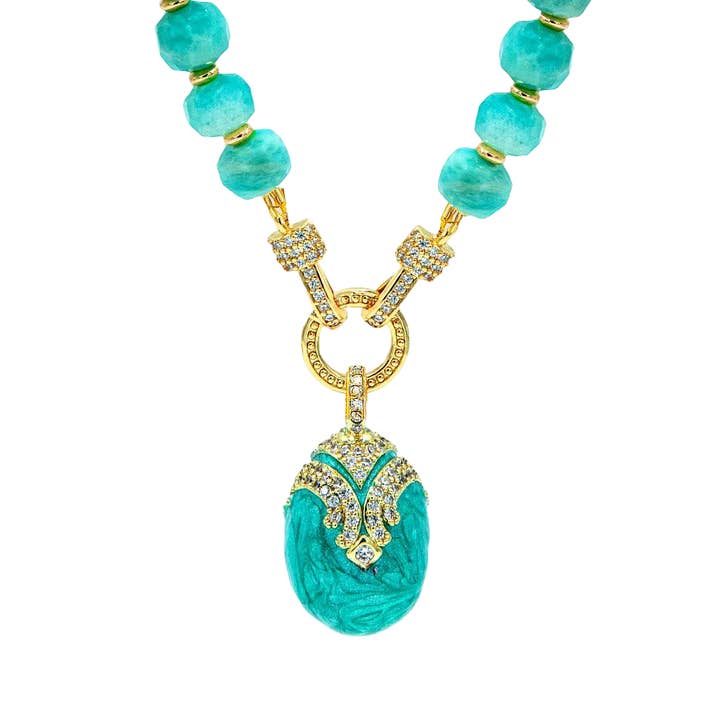 Beaded & Charmed Necklace for wholesale by LA MENO