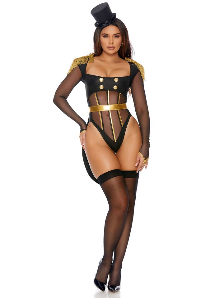Sort guld Følg The Leader Sexy Ringleader kostume for engroshandel på Faire