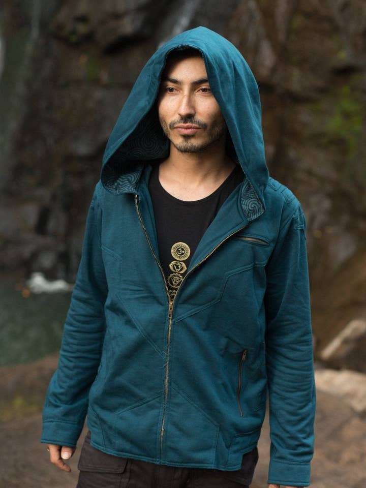 Peleh Jacket - Blue for wholesale by Arya Clothing