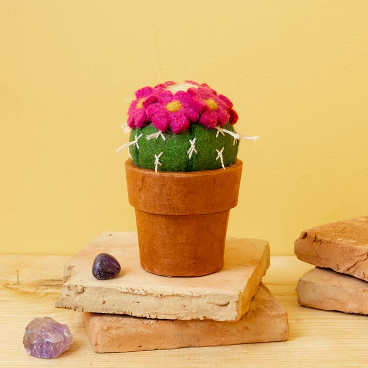 dZi Handmade - Wholesale Decorative Tabletop Object - Small Pincushion Cactus