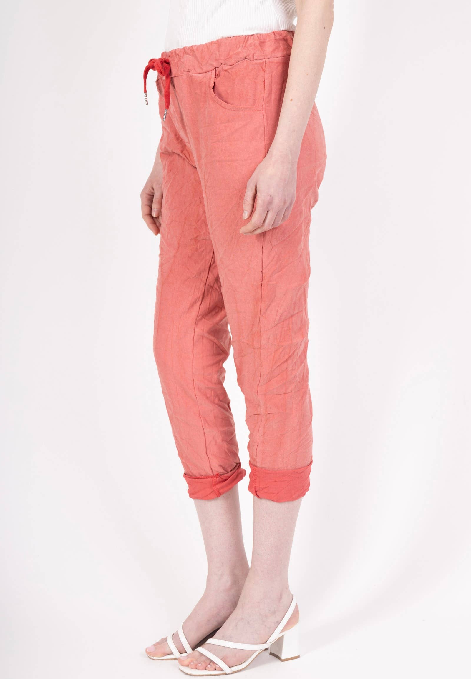 LINEN & COTTON HOUSE – wholesale Pants – Women's – 77312 WRINKLED PANTS WITH LARGE POCKETS66