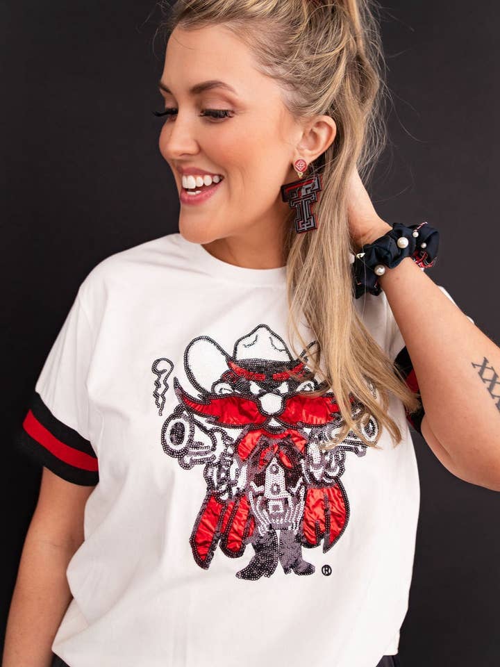 Brianna Cannon - Wholesale T-Shirt - Women's - Texas Tech Sparkle Logo T-Shirt1