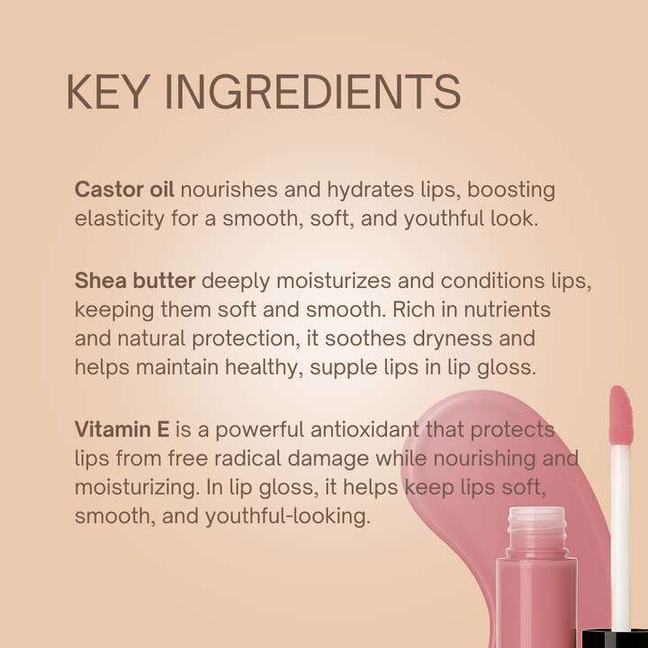 Taylor Made Organics - Wholesale Lip Gloss - Lip Gloss – Natural Hydrating Organic Shine in Clear & Bold 28