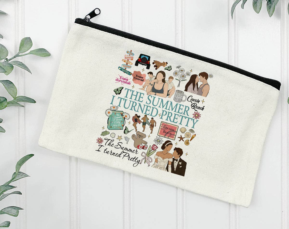 House Of Rodan – bolsa de maquilhagem e cosméticos por atacado – Bolsa de Maquilhagem Inspirada em Colagem de O Verão em que Me Tornei Bonita0