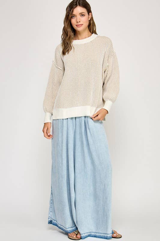 Miss Love - Wholesale Knit Sweater - Women's - Super Soft Strip Sweater18