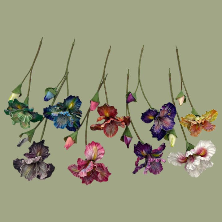 ACNITE Artist Boutique - Wholesale Artificial Flowers - 9 colors Real touch iris flower large iris faux flowers