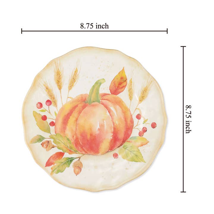 Supreme Housewares - Wholesale Dinner Plate - Harvest Pumpkin 8.75" Melamine Plate1