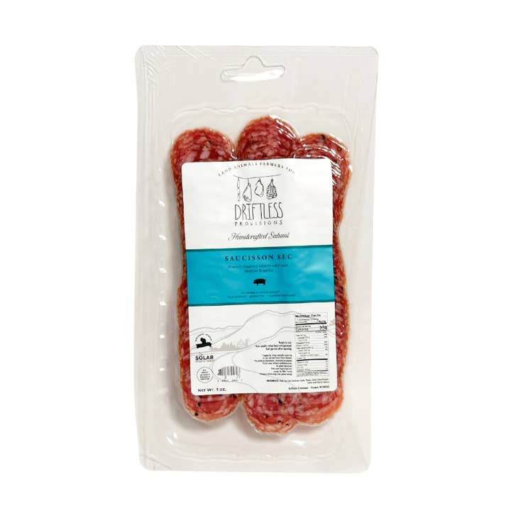 Pre-Sliced Saucisson Sec Salami - 3.oz and other Purchase Wholesale driftless. Free Returns & Net 60 Terms on Faire trending on Faire.