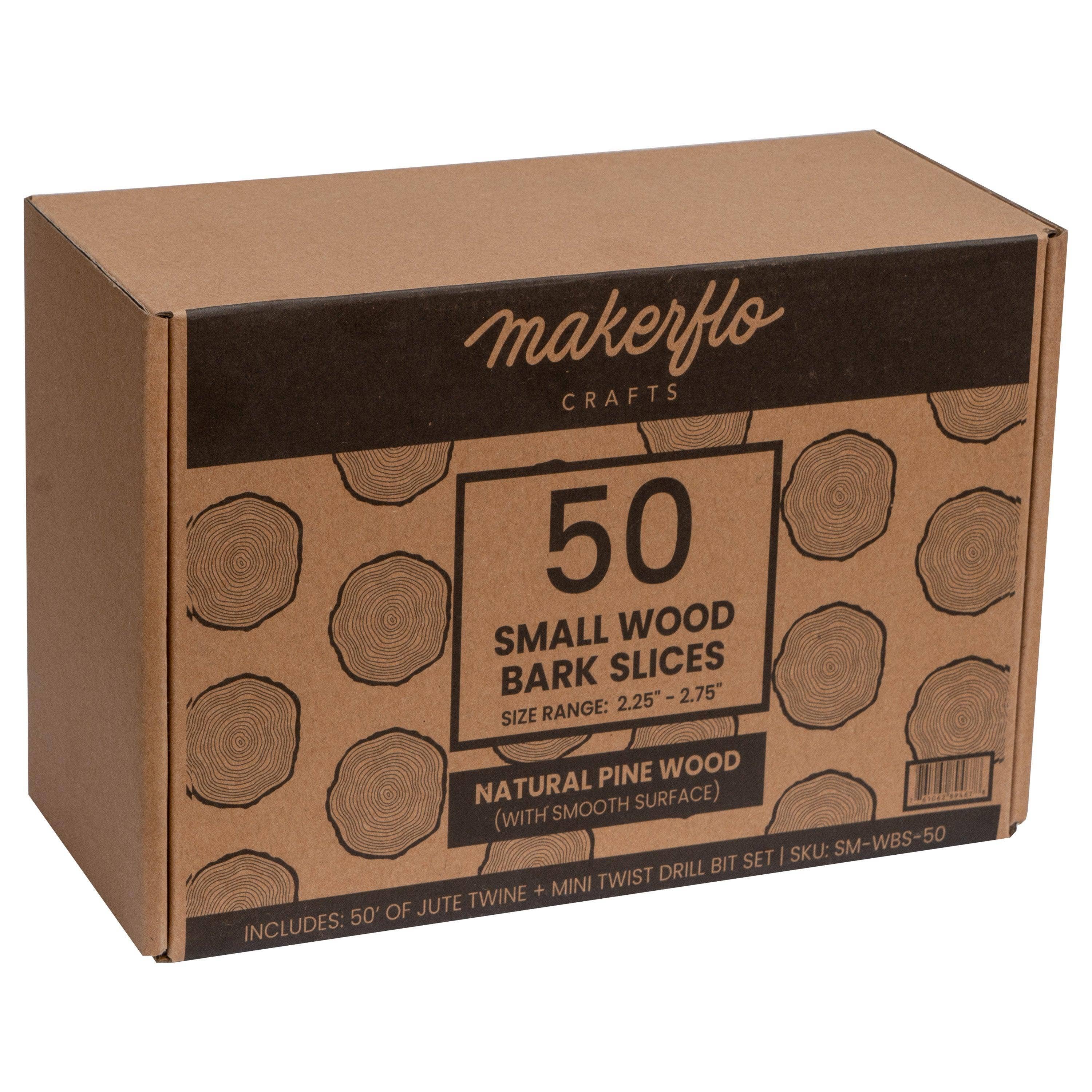 MakerFlo - Wholesale Craft Supplies - Pine Wood Bark Slices2