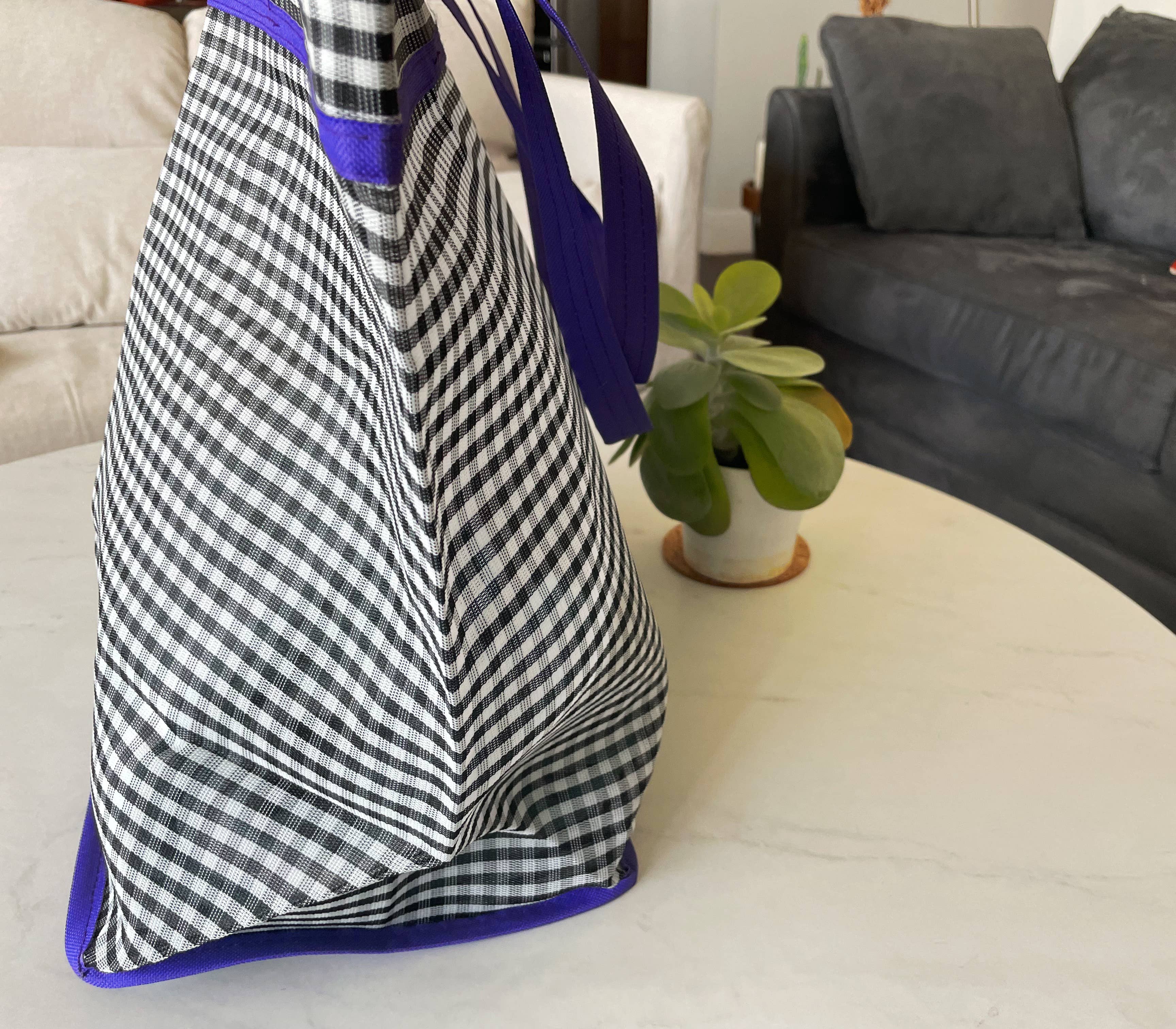 Pura Vida - Vendita all'ingrosso Borsa da spiaggia - Borsa da spiaggia in tessuto con cinturino in plastica 15x20 pollici6