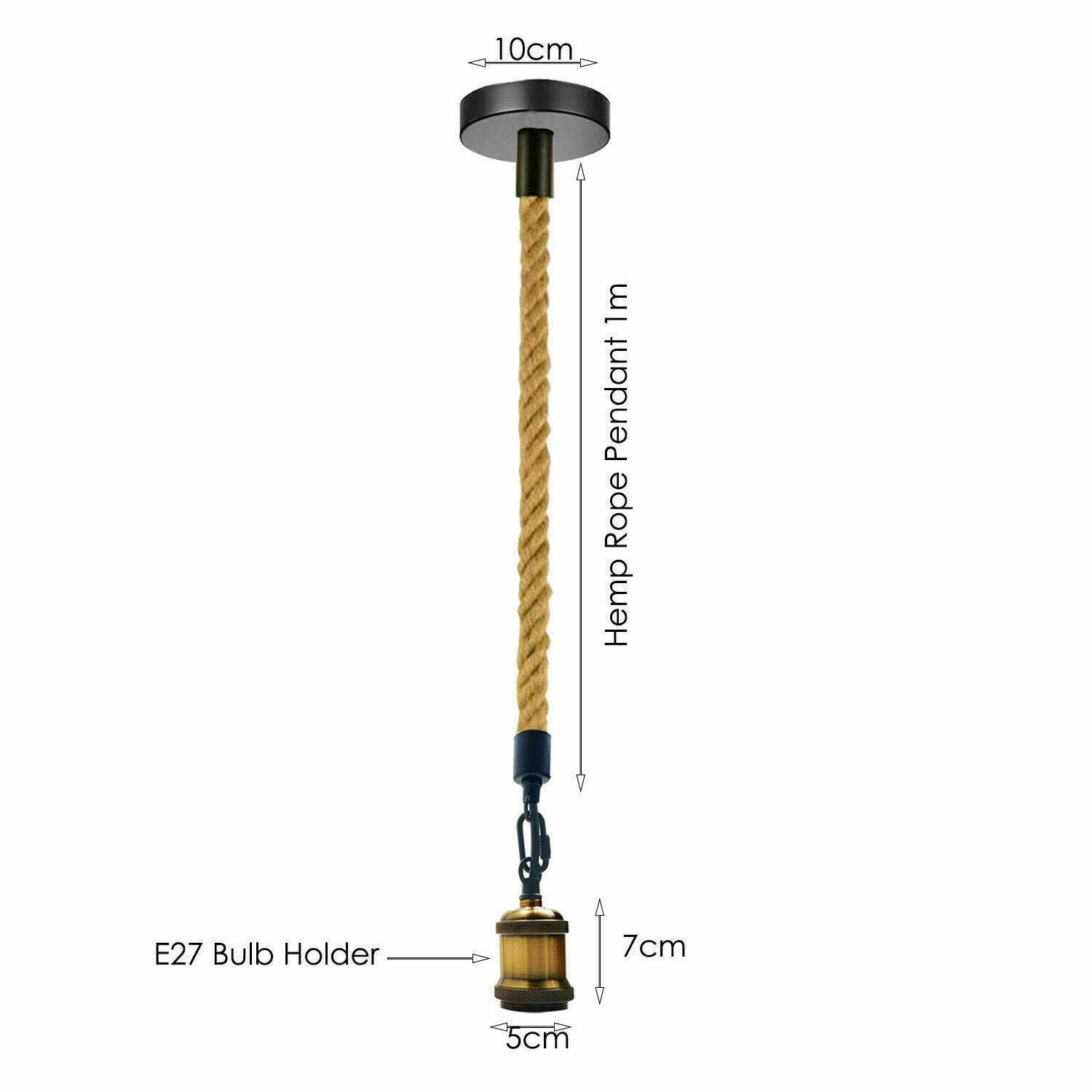 Ledsone - Wholesale Chandelier/hanging light - Hemp Rope 1 Head Pendant Ceiling Light Retro Lamp3