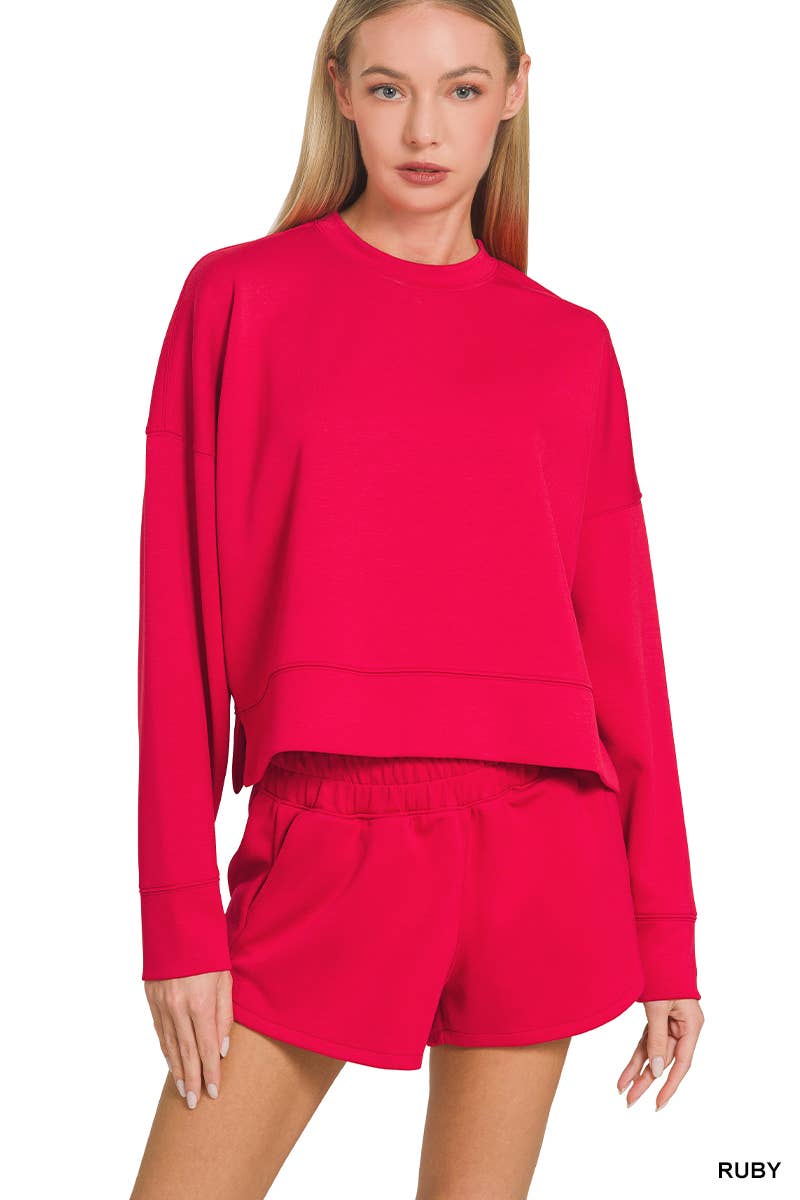 Vanilla Monkey – wholesale Mjukisset – Dam – Scuba långärmad sweatshirt och shorts set8