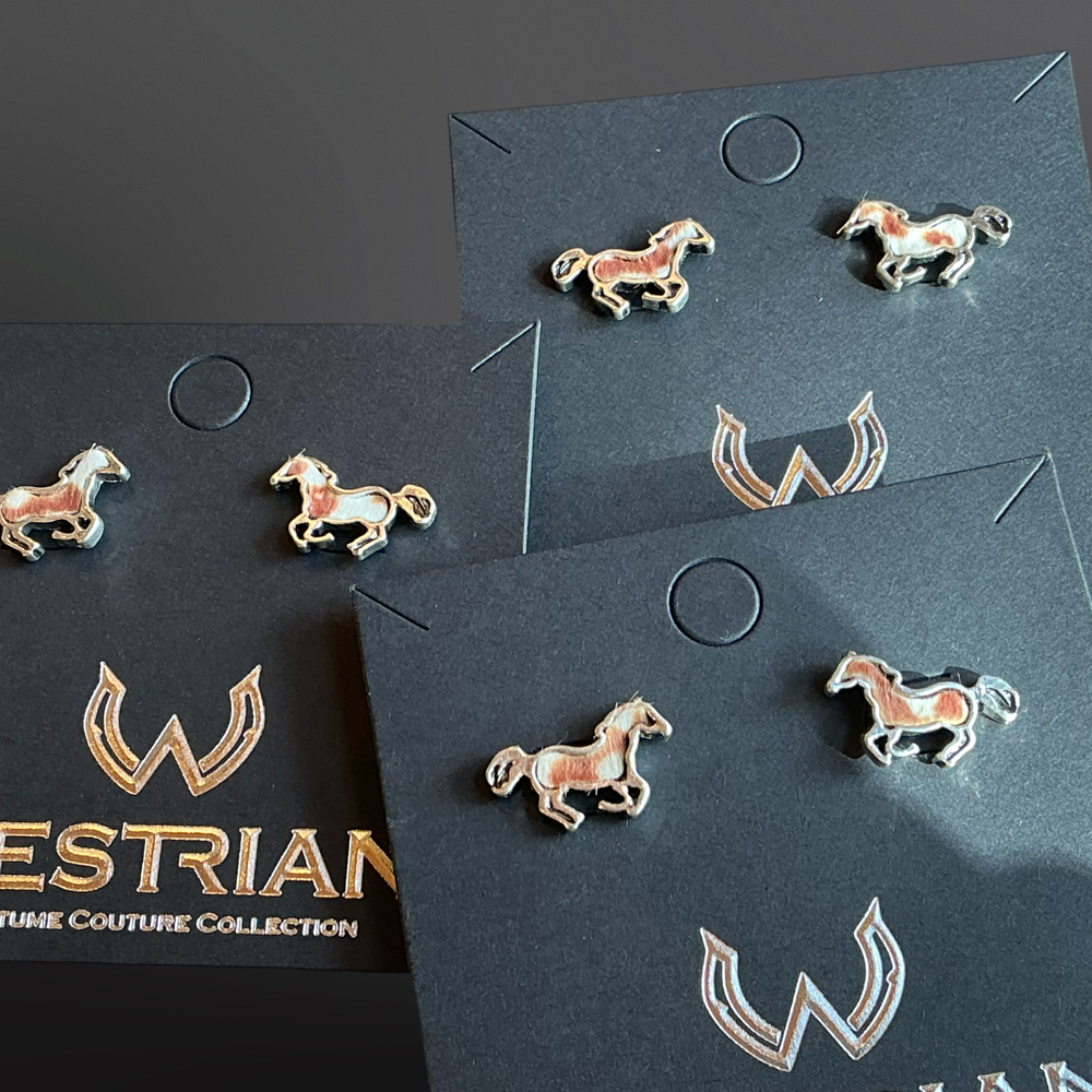 Westrian International - Wholesale Stud/Post Earrings - Paint Horse Hair On Stud Earrings1