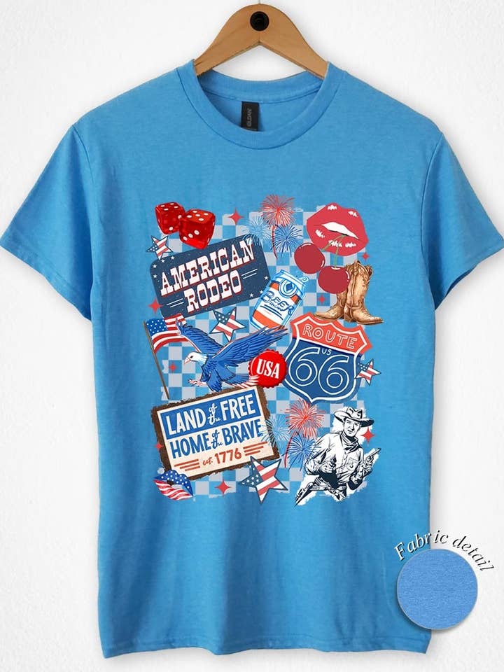 4th of July Collage Graphic Heavy Cotton Tee for wholesale by COLORBEAR