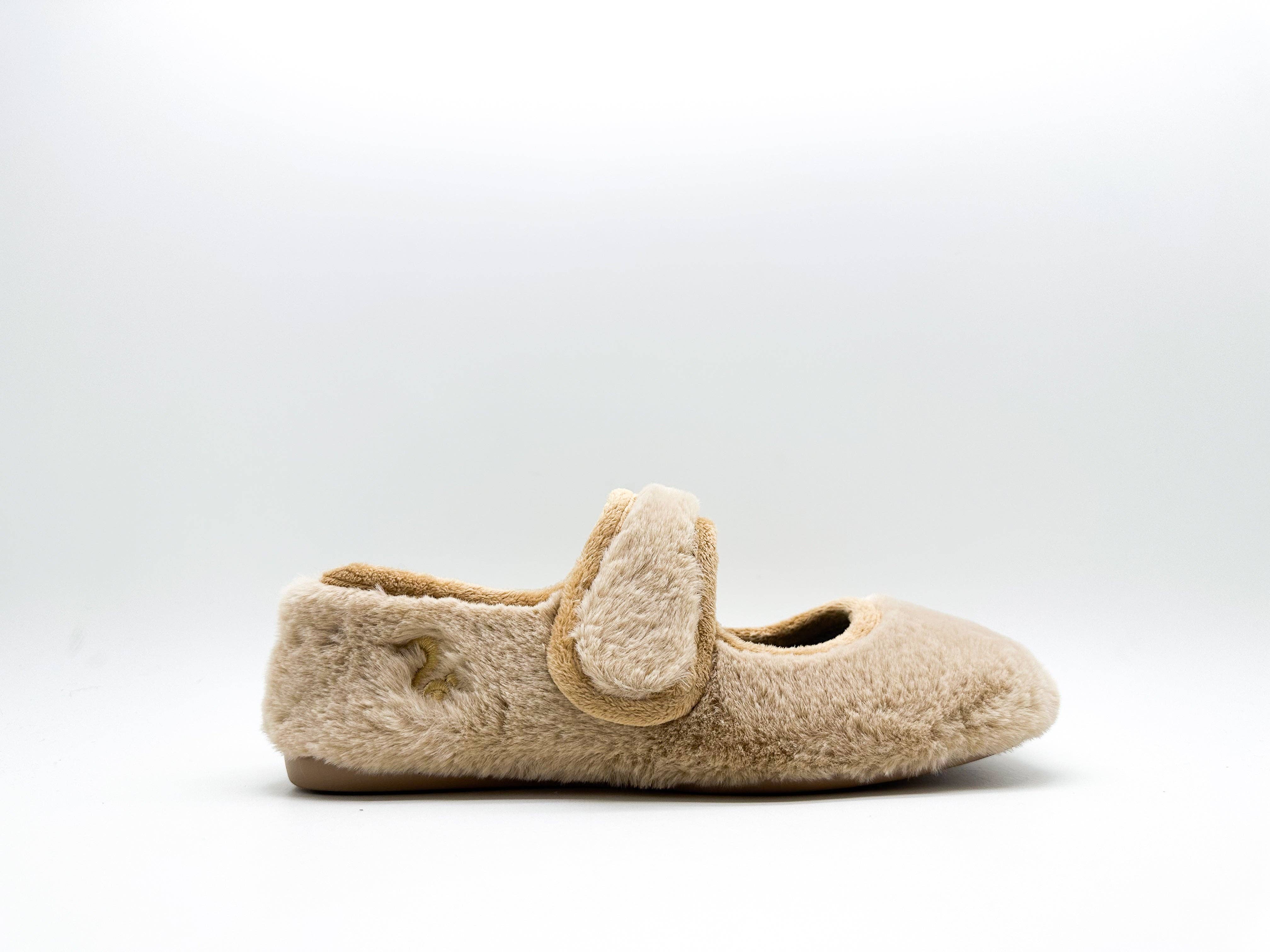 thies - Wholesale Flats - Women's - thies 1856 ® Rec Fur Ballerina vegan beige1
