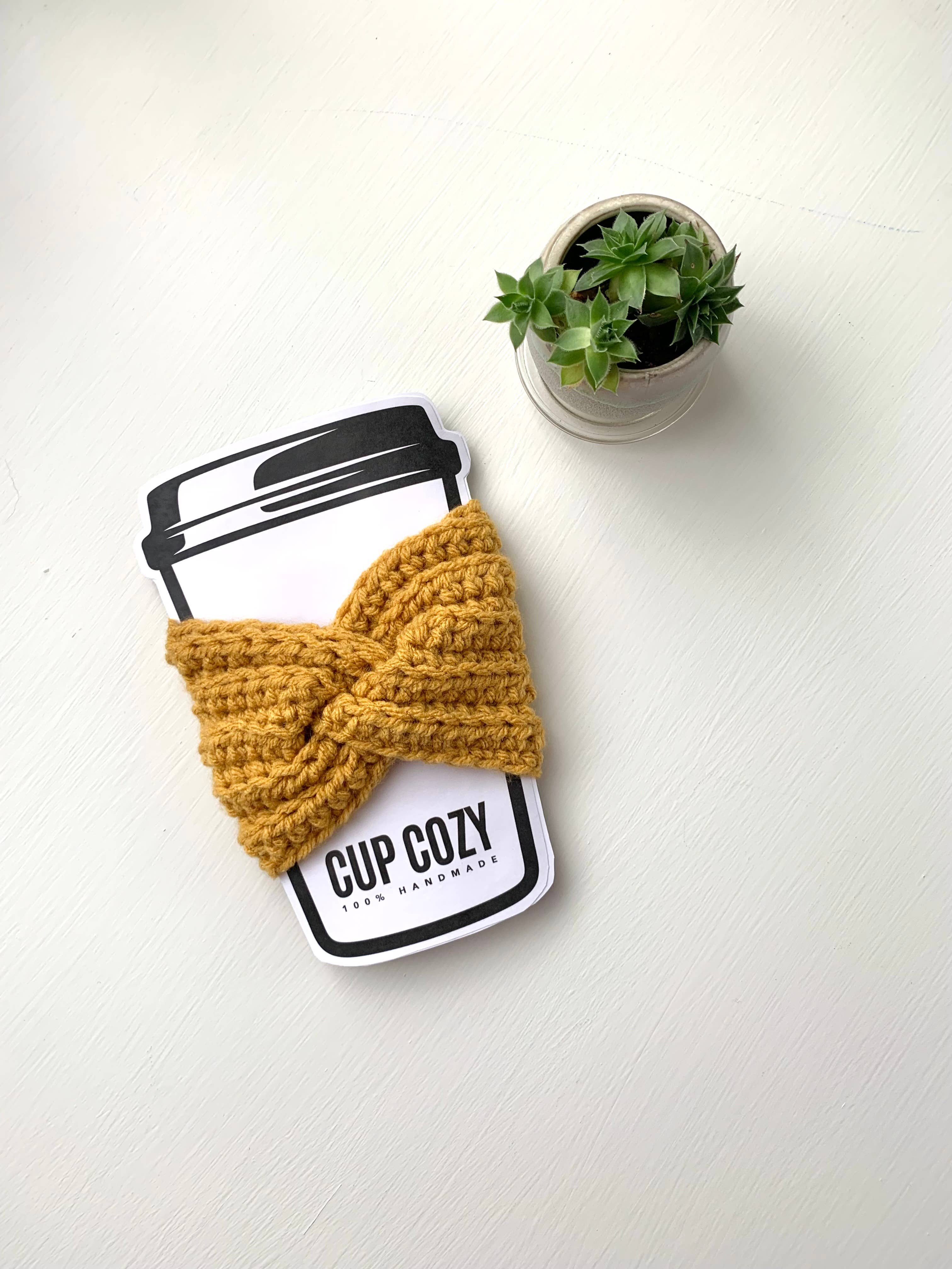 Crochet Happens - Wholesale Drink Huggers & Koozies - Twisted Coffee Cozies - Set of 5 - Made to Order6