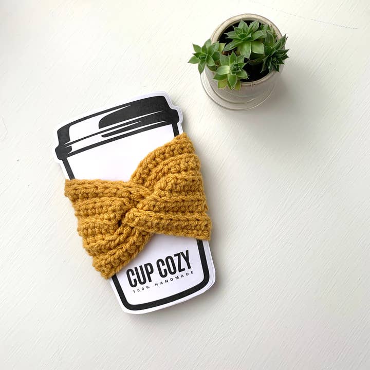Crochet Happens - Wholesale Drink Huggers & Koozies - Twisted Coffee Cozies - Set of 5 - Made to Order6
